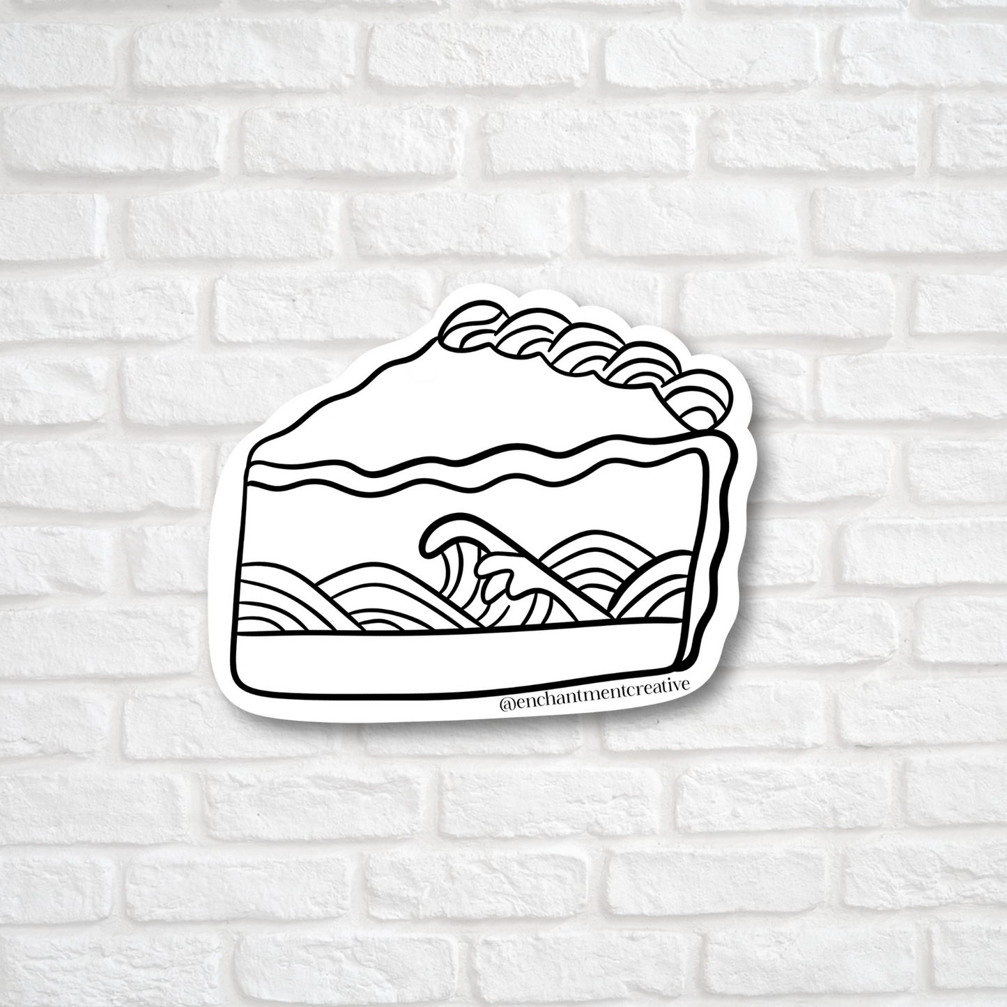 Ocean Cake Tattoo Sticker