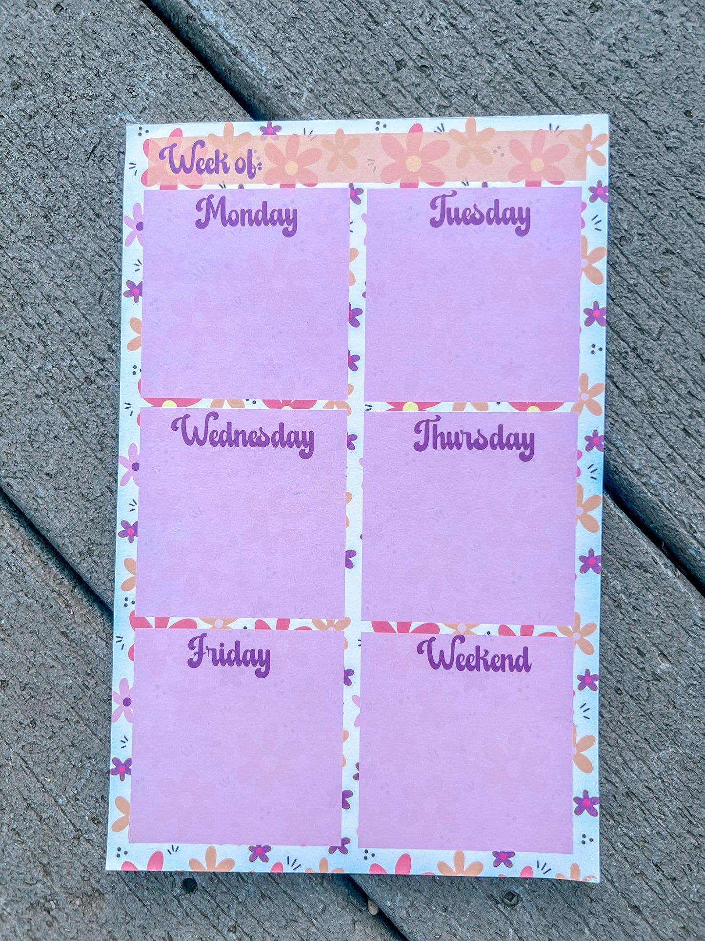 Floral Weekly Planner