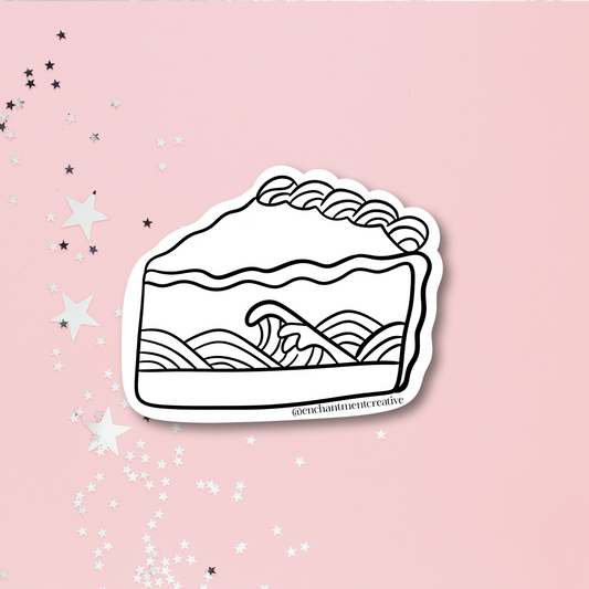 Ocean Cake Tattoo Sticker