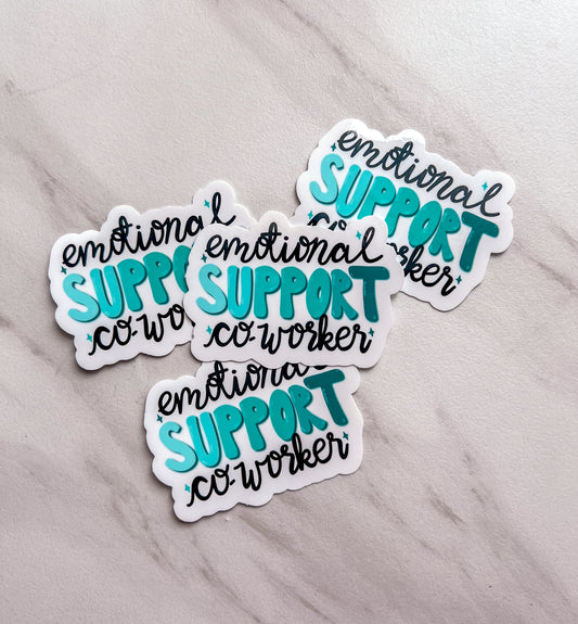 Emotional Support Co-Worker Sticker