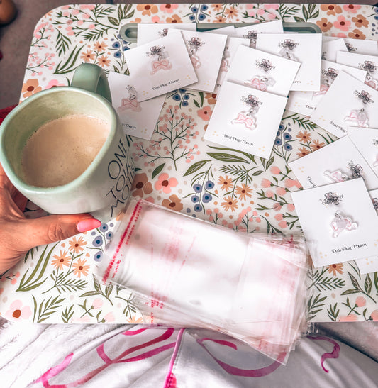 Pink Bow Dust Plug Charm