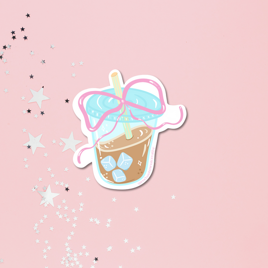Iced coffee keychain
